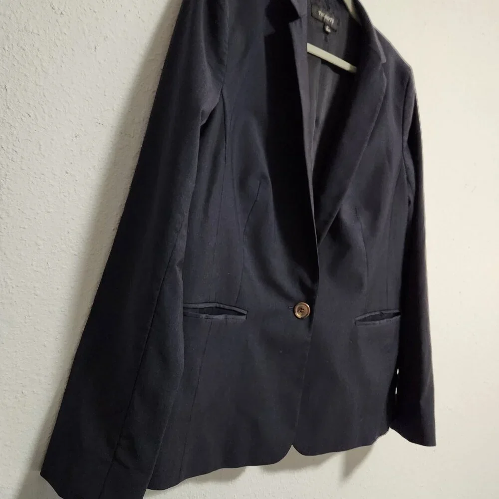 Talbots | Navy Luxe Wool Single Button Blazer 12 - Picture 3 of 10